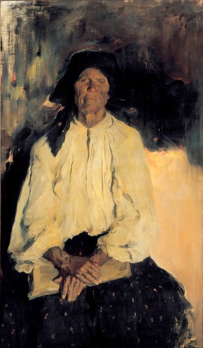 Retrato de una anciana de Filipp Andreevich Maliavin