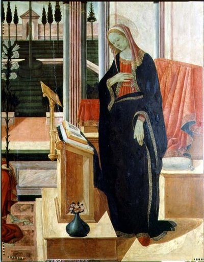 Anunciación (detalle) de Filippino Lippi