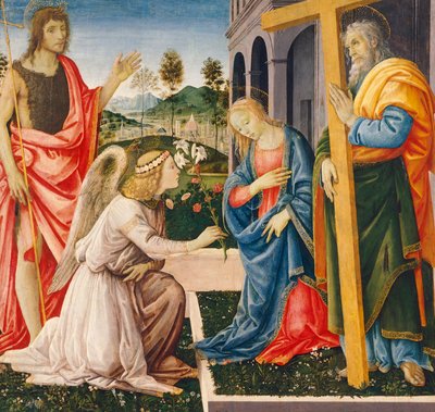 Anunciación y Santos, por Filippino Lippi (1457-ca 1504) de Filippino Lippi