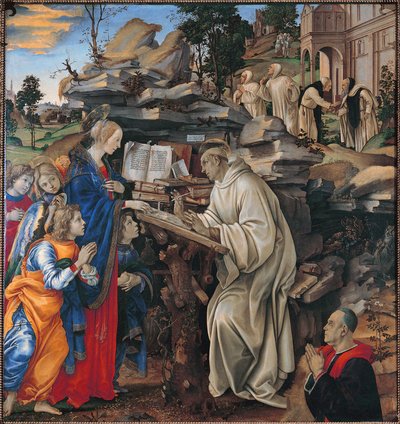 Aparición de la Virgen a San Bernardo de Filippino Lippi