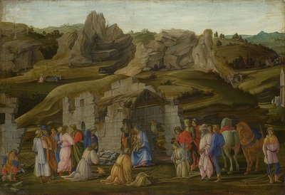 La adoración de los Reyes. Alrededor de 1480 de Filippino Lippi