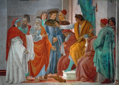 Disputa entre San Pedro, San Pablo y el hechicero Simón el Mago (fresco) de Filippino Lippi