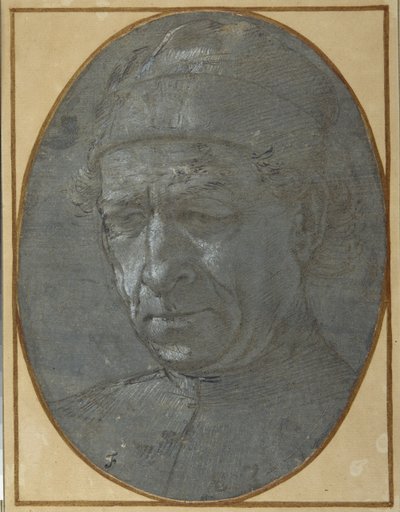 Cabeza de un anciano con gorra de Filippino Lippi