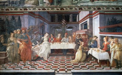 El banquete de Herodes o la danza de Salomé de Filippino Lippi