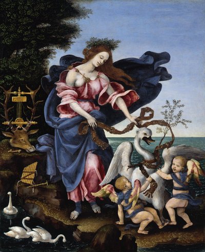 Italiano: Alegoría de la música Alegoría de la música (Erato) de Filippino Lippi