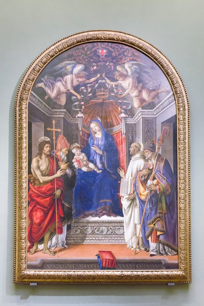 La Virgen y el Niño entronizados con San Juan Bautista y los santos, conocido como retablo de Otto de Filippino Lippi