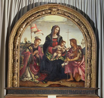 Madonna y el Niño con San Juan Bautista y San Esteban de Filippino Lippi