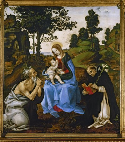 La Virgen y los santos Jerónimo y Francisco de Asís de Filippino Lippi