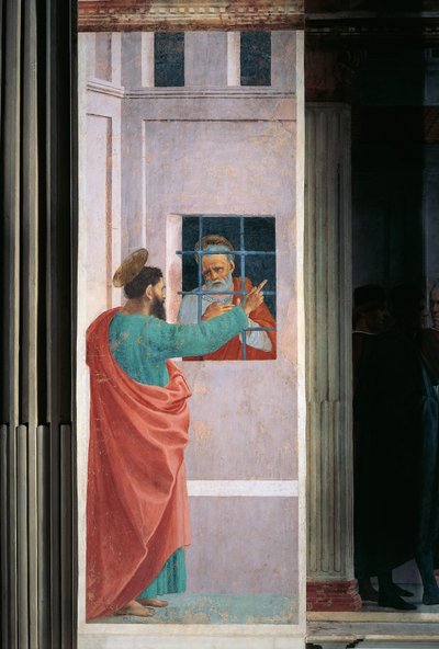 San Pablo visitando a San Pedro en prisión, por Filippino Lippi de Filippino Lippi