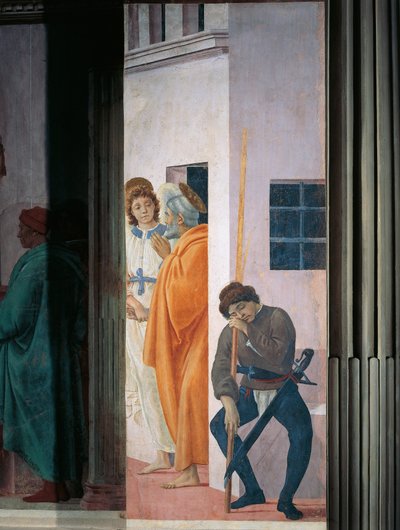 San Pedro liberado de la prisión, por Filippino Lippi, fresco de Filippino Lippi