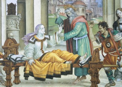 San Juan Evangelista resucitando a Drusiana de Filippino Lippi