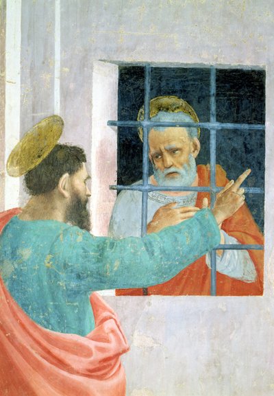 San Pedro visitado en la cárcel por San Pablo (detalle) de Filippino Lippi