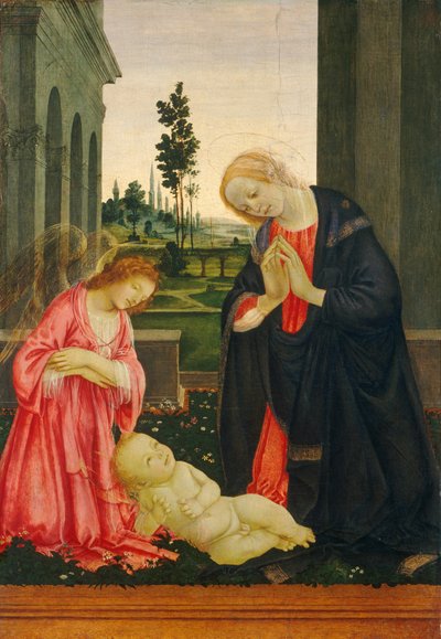 La Adoración del Niño, c. 1475-1480 de Filippino Lippi