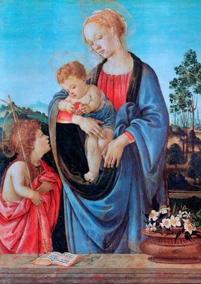 La Virgen y el Niño con San Juan, 1480 de Filippino Lippi