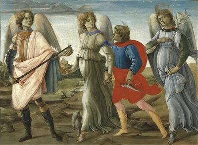 Tres Arcángeles con el Joven Tobías, 1477-78 de Filippino Lippi
