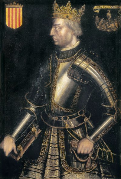 Retrato de ALFONSO II de Cataluña, III de Aragón, llamado "El Liberal". de Filippo Ariosto