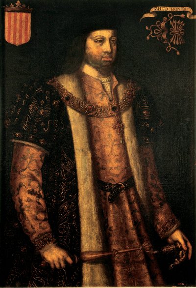 Retrato del rey católico Fernando II de Aragón (1479-1516) de Filippo Ariosto