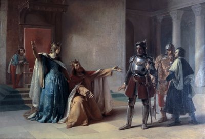 Emperador Federico Barbarroja y Duque Enrique el León en Chiavenna, antes de 1860 de Filippo Carcano