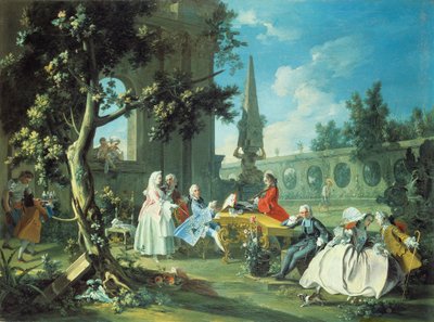 Concierto en un jardín, c.1750 de Filippo Falciatore