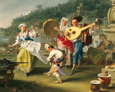 Tarantella en Mergellina (detalle) de Filippo Falciatore