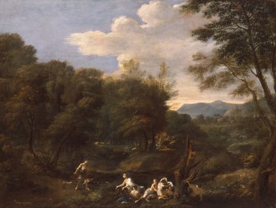 Diana y Acteón (óleo sobre lienzo) de Filippo Lauri