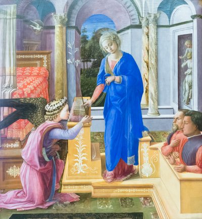 Anunciación con dos donantes de Filippo Lippi