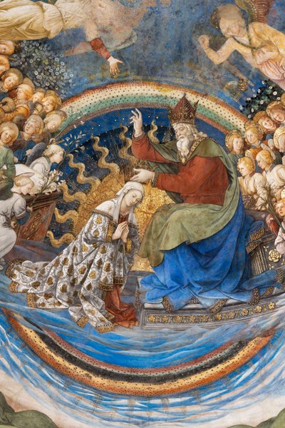 Coronación de María, detalle de Filippo Lippi