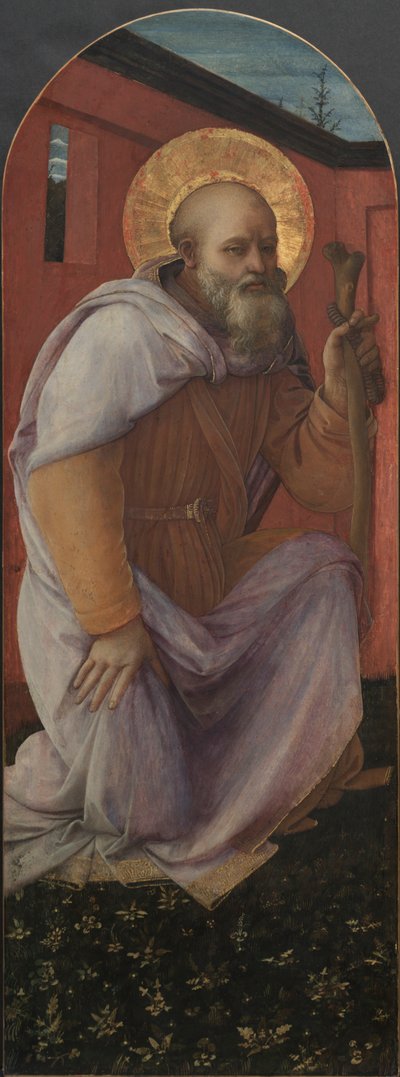 Panel de un Tríptico: San Antonio Abad de Filippo Lippi
