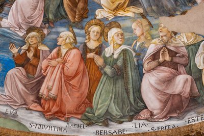 Santos, detalle de la Coronación de María de Filippo Lippi