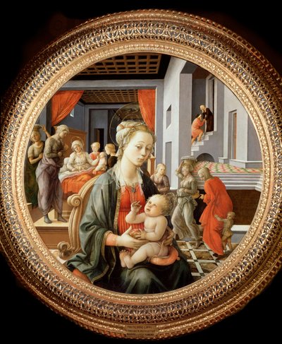 Virgen con niño y Escenas de la Vida de Santa Ana de Filippo Lippi