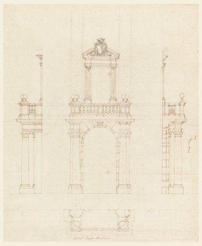 Marco de puerta y marco de una puerta de Filippo Marchionni