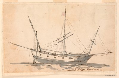 Dibujo, Un velero, ca. 1780 de Filippo Marchionni