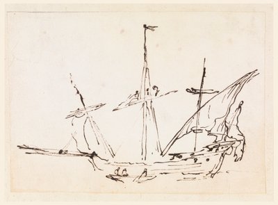 Dibujo, Un velero, 1770-1800 de Filippo Marchionni