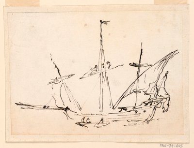 Dibujo, Un velero, 1770-1800 de Filippo Marchionni