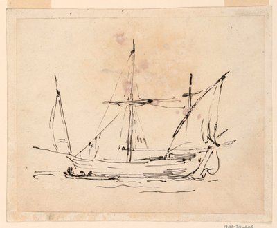Dibujo, Un velero, 1770-1800 de Filippo Marchionni