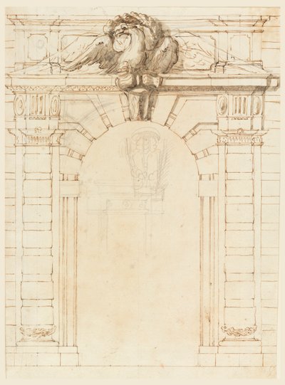 Recto: Un portal; Verso: Retrato de un joven guerrero de Filippo Marchionni