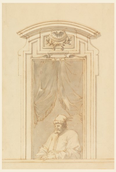 Vitrina y mitad de una figura de un turco de Filippo Marchionni