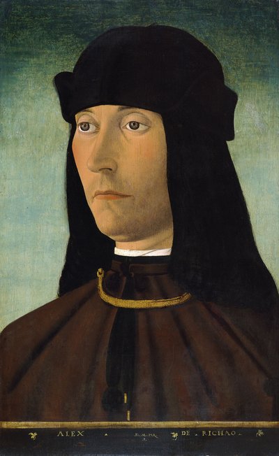 Retrato de Alessandro de Richao, después de 1491 de Filippo Mazzola