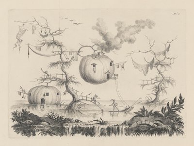 Sirviendo calabazas d de Filippo Morghen