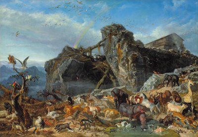 Después del diluvio: la salida de los animales del arca, 1867 de Filippo Palizzi