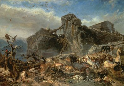 Animales dejando el arca, Monte Ararat de Filippo Palizzi