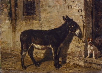 En la puerta de casa de Filippo Palizzi