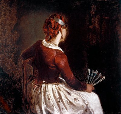 Mujer con el abanico de Filippo Palizzi
