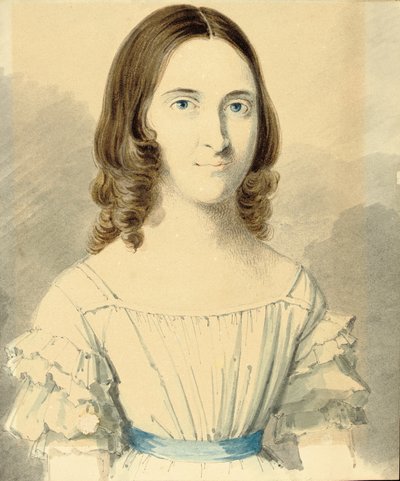 Retrato de Christina Georgina Rossetti de Filippo Pistrucci