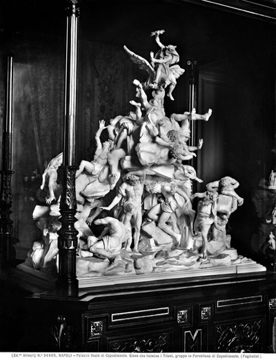 Júpiter golpeando a los Titanes con rayos, c.1800-12 de Filippo Tagliolini