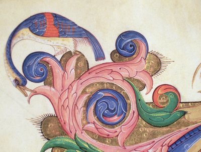 Misal 515 f.169r Pájaro fantástico entre follaje (detalle) de Filippo di Matteo Torelli