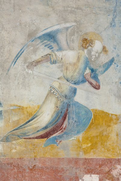 Ángel, detalle del Juicio Final, c.1400 (detalle) de Filippolo de and Veris da Milano Veris da Milano