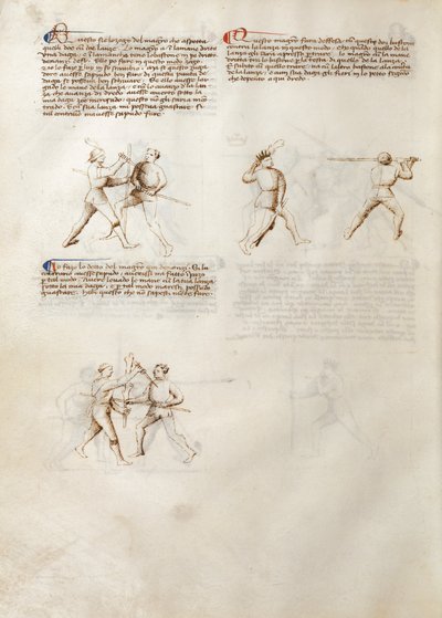 J. Paul Getty Museum Ms. Ludwig XV 13, folio 31v (Venecia, principios del siglo XV, 279x206 mm) de Fiore dei Liberi