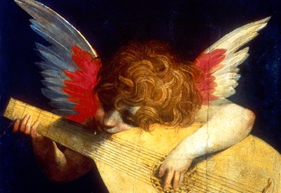 Putto Alado Tocando un Laúd, siglo XVI de Fiorentino Rossi