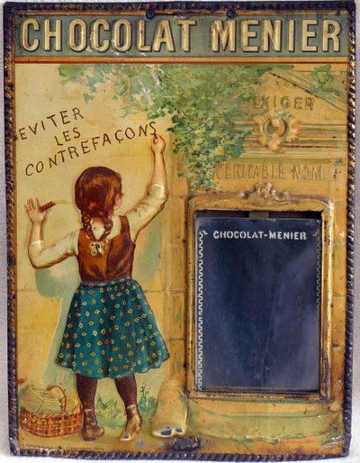 Placa publicitaria de chocolate Menier, c.1900 (esmalte) de Firmin (after) Bouisset